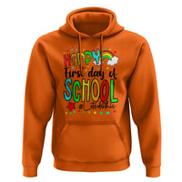 Happy First Day of School Hoodie Perfect for Teachers Back to School - Wonder Print Shop