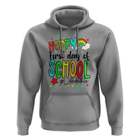 Happy First Day of School Hoodie Perfect for Teachers Back to School - Wonder Print Shop