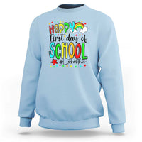 Happy First Day of School Sweatshirt Perfect for Teachers Back to School - Wonder Print Shop