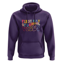 First Day of School Vibes Hoodie Happy Back to School for Teachers - Wonder Print Shop