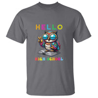 Hello High School Owl Lover T Shirt Back to School for Boys & Girls - Wonder Print Shop