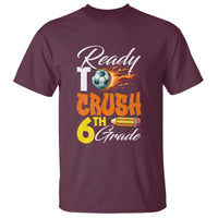 Ready to Crush 6th Grade Football Lover's Premium Tee T Shirt Perfect for Back to School - Wonder Print Shop