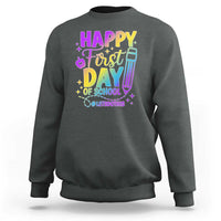 Happy First Day of School Kindergarten for Kids Sweatshirt Cute & Comfy Back-to-School Shirt - Wonder Print Shop