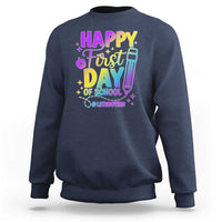 Happy First Day of School Kindergarten for Kids Sweatshirt Cute & Comfy Back-to-School Shirt - Wonder Print Shop
