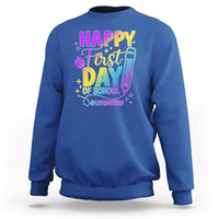 Happy First Day of School Kindergarten for Kids Sweatshirt Cute & Comfy Back-to-School Shirt - Wonder Print Shop