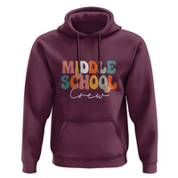 Retro Groovy Vintage Middle School Squad First Day of School Hoodie - Wonder Print Shop