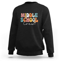 Retro Groovy Vintage Middle School Squad First Day of School Sweatshirt - Wonder Print Shop
