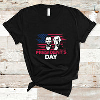 Happy President's Day - Abraham Lincoln and George Washington T Shirt - Wonder Print Shop