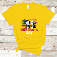 Happy President's Day - Abraham Lincoln and George Washington T Shirt - Wonder Print Shop