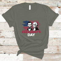 Happy President's Day - Abraham Lincoln and George Washington T Shirt - Wonder Print Shop