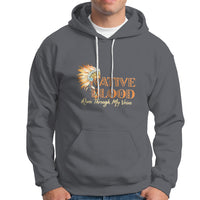 Native American Hoodie Native Blood Runs Through My Veins - Wonder Print Shop
