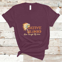 Native American T Shirt Native Blood Runs Through My Veins - Wonder Print Shop