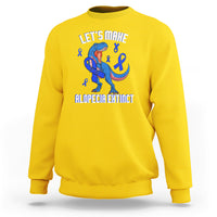 Alopecia Awareness Sweatshirt Let's Make Alopecia Extinct Blue Ribbon - Wonder Print Shop