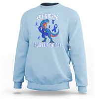 Alopecia Awareness Sweatshirt Let's Make Alopecia Extinct Blue Ribbon - Wonder Print Shop