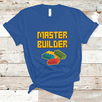 Building Blocks Bricks Master Builder Engineer Construction T Shirt - Wonder Print Shop