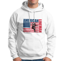 Lineman American Flag Shirt Electric Cable Lineman Hoodie - Wonder Print Shop