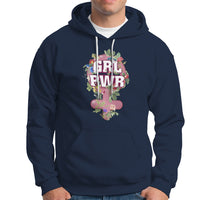 GRL PWR Girl Power Feminist Women's Day March Hoodie - Wonder Print Shop
