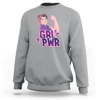 GRL PWR Girl Power Feminist Women Power Women's Day Sweatshirt - Wonder Print Shop