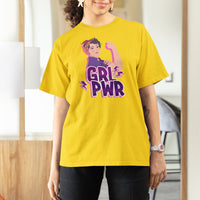 GRL PWR Girl Power Feminist Women Power Women's Day T Shirt For Women - Wonder Print Shop