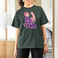 GRL PWR Girl Power Feminist Women Power Women's Day T Shirt For Women - Wonder Print Shop