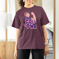 GRL PWR Girl Power Feminist Women Power Women's Day T Shirt For Women - Wonder Print Shop