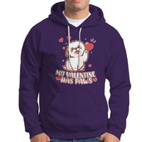 Happy Valentine's Day, Cute Shih-tzu Puppy Smiling My Valentine Has Paws Hoodie - Wonder Print Shop
