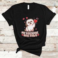 Happy Valentine's Day, Cute Shih-tzu Puppy Smiling My Valentine Has Paws T Shirt - Wonder Print Shop