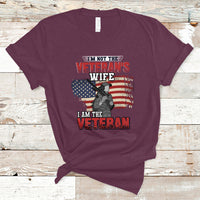 Female Veteran T Shirt I'm Not The Veterans Wife - Wonder Print Shop