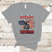 Female Veteran T Shirt I'm Not The Veterans Wife - Wonder Print Shop
