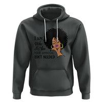 Black Queen Lady Curly Natural Afro African American Ladies Hoodie - Wonder Print Shop