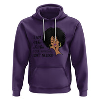 Black Queen Lady Curly Natural Afro African American Ladies Hoodie - Wonder Print Shop