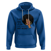 Black Queen Lady Curly Natural Afro African American Ladies Hoodie - Wonder Print Shop