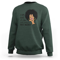 Black Queen Lady Curly Natural Afro African American Ladies Sweatshirt - Wonder Print Shop