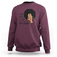 Black Queen Lady Curly Natural Afro African American Ladies Sweatshirt - Wonder Print Shop