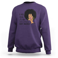 Black Queen Lady Curly Natural Afro African American Ladies Sweatshirt - Wonder Print Shop