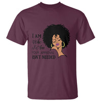Black Queen Lady Curly Natural Afro African American Ladies T Shirt - Wonder Print Shop