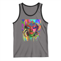 Afro Woman Graphic Tank Top African Pride Color Painted