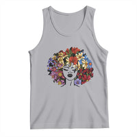 Black History Tank Top For Women Afro Flower Hair Juneteenth