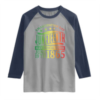 Emancipation Day Juneteenth Raglan Shirt Celebrating Black Americna Freedom Since 1865