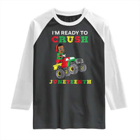 Black Boy Gamer Raglan Shirt I'm Ready To Crush Juneteenth for Boys Toddler