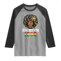 Afro Black Queen Juneteenth 1865 Raglan Shirt