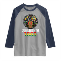 Afro Black Queen Juneteenth 1865 Raglan Shirt