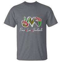 Peace Love Juneteenth T Shirt Black Pride Freedom - Wonder Print Shop