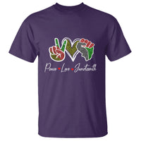 Peace Love Juneteenth T Shirt Black Pride Freedom - Wonder Print Shop