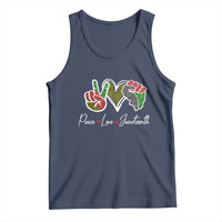 Peace Love Juneteenth Tank Top Black Freedom