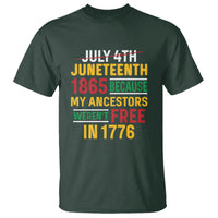 July 4th Juneteenth T Shirt July 4th Juneteenth - My Ancestors Weren't Free - Wonder Print Shop