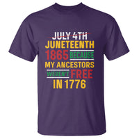 July 4th Juneteenth T Shirt July 4th Juneteenth - My Ancestors Weren't Free - Wonder Print Shop
