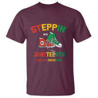 Stepping into Juneteenth T Shirt Like My Ancestors Sneakers 1865 - Wonder Print Shop