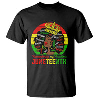 Black Women T Shirt Remembering My Ancestors Juneteenth Celebrate - Wonder Print Shop