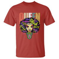 Black Queen T Shirt Proud Melanin Strong Educated Retro Vintage - Wonder Print Shop